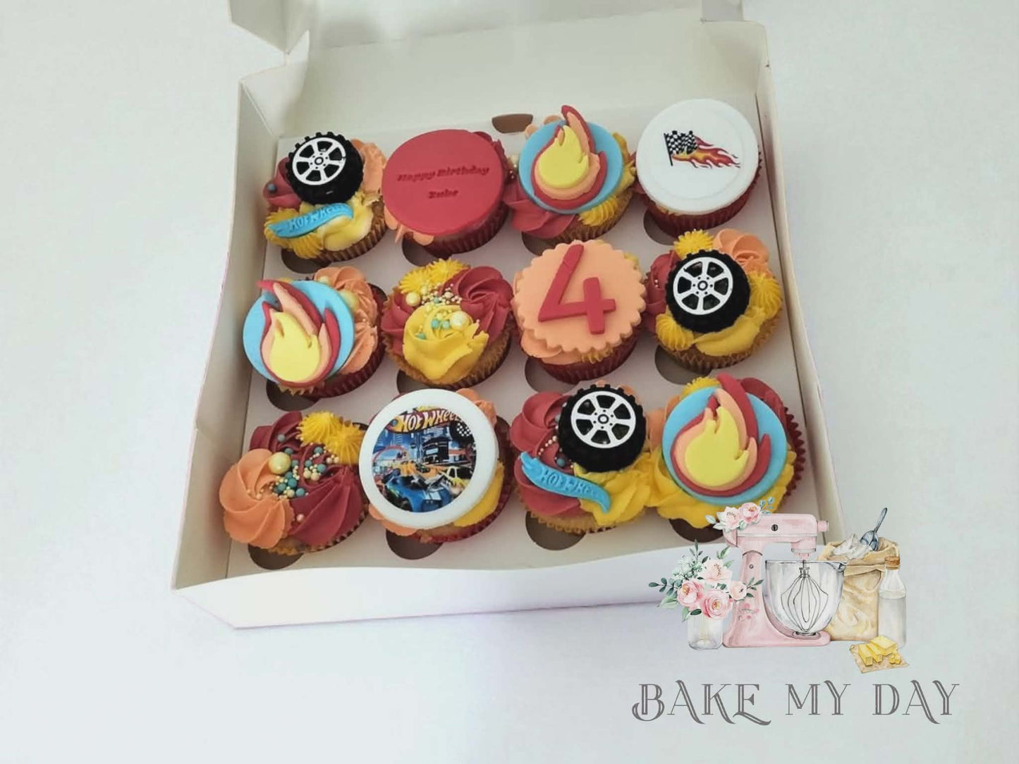 Hot Wheels Inspired Cupcake Box