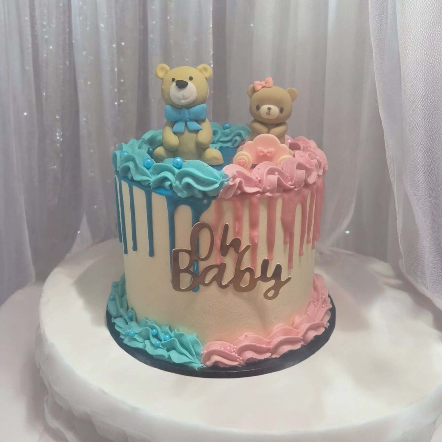 Pink Or Blue Gender Reveal Cake