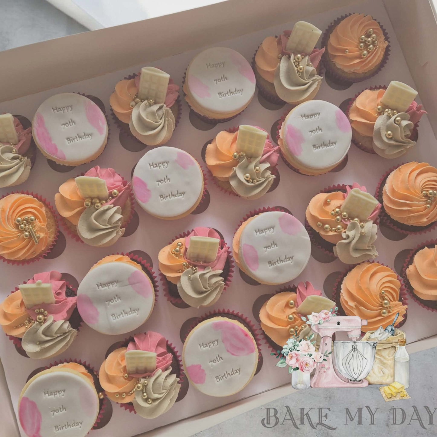 Milestone Birthday Cookie Cupcakes