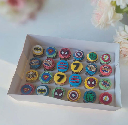 Superhero Smash Cupcake Box