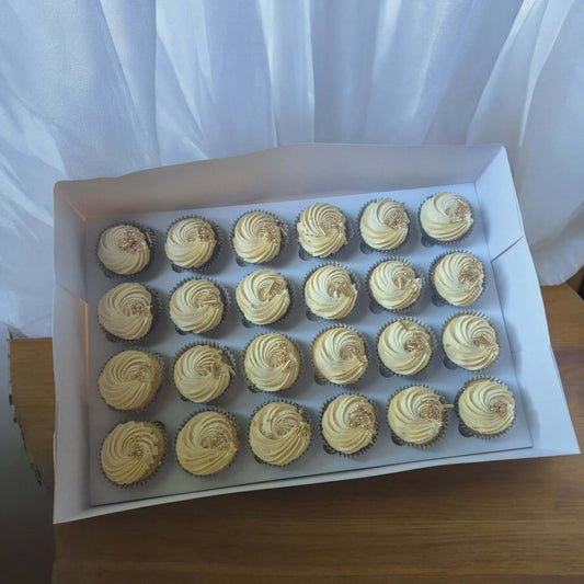 Golden Swirl Luxe Cupcakes