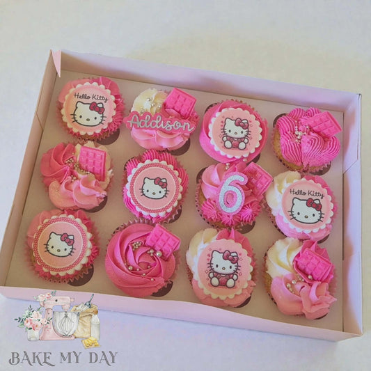Pretty in Pink Kitty Cupcakes