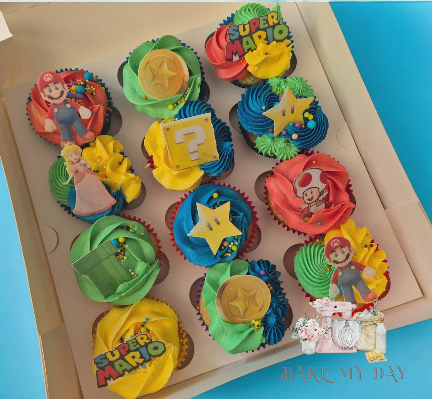 Level Up Mario Party Cupcakes